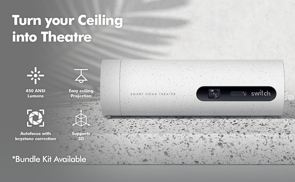 Switch Smart Mini Projector 4k Portable Projector For Home And Office