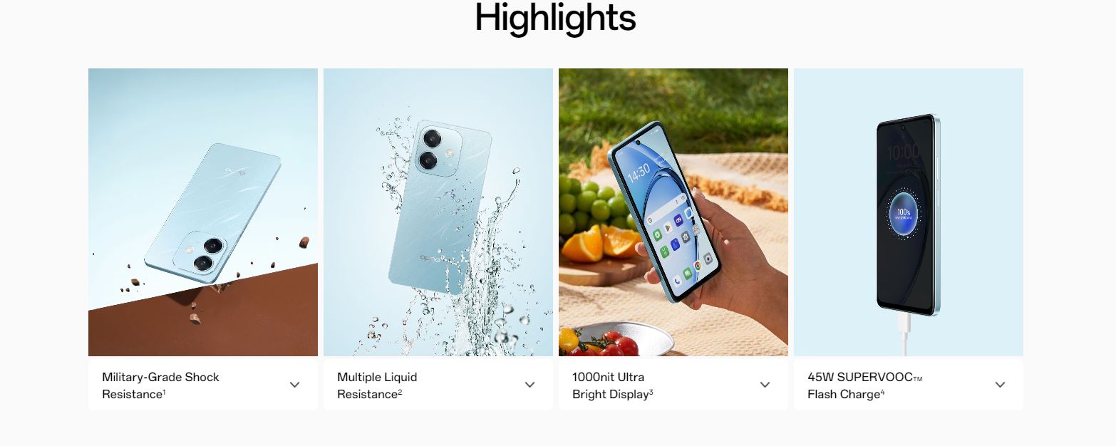 OPPO A3x in Nebula Red color, emphasizing the vibrant and durable 4G smartphone finish